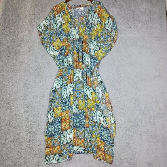 Rujuta Sheth Dresses & Skirts - Anthropologie Rujuta Sheth Kaftan Women's One Size Multi Floral Patchwork Boho